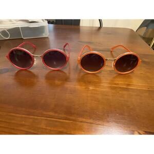 Round Red/Orange Sunglasses (unbranded)